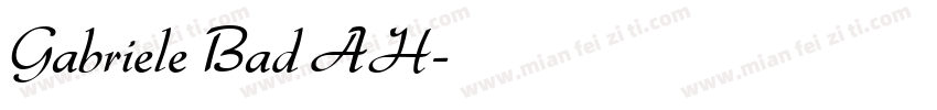 Gabriele Bad AH字体转换